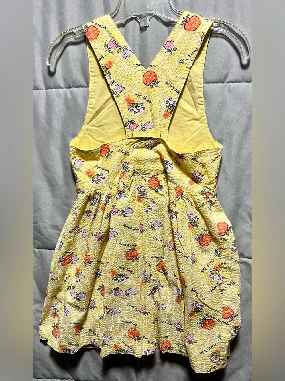 Vintage 90s Gymboree Floral Garden Seersucker Romper Jumper 6-7 XXL